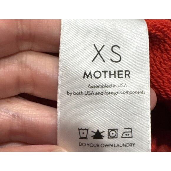 Mother Denim Women’s Size XS The Triple Running Mate Pull On Shorts Red Navy - Picture 7 of 9